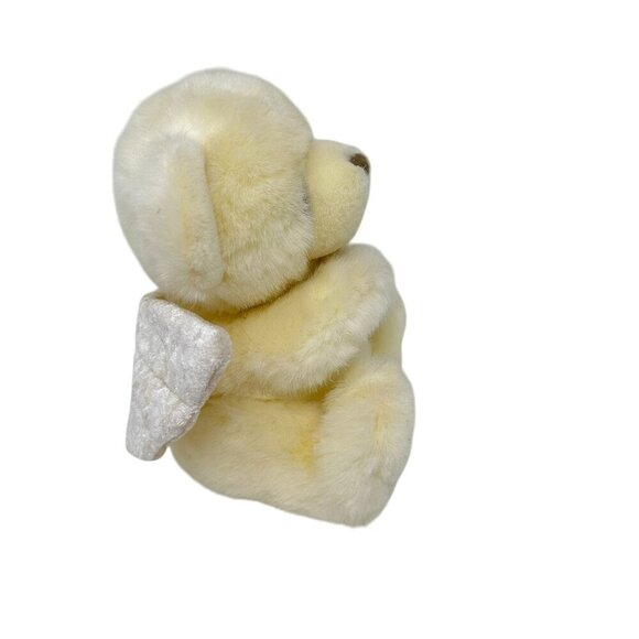 Russ Berrie Prayer Bear Angel Wing Cross 7" Russ Baby Cream Plush Stuffed Animal - Picture 2 of 11